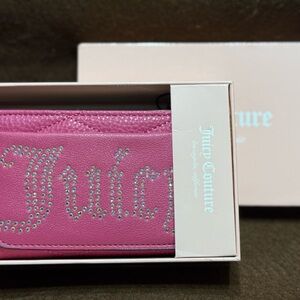 Juicy Couture Pink Wallet with Rhinestone Logo